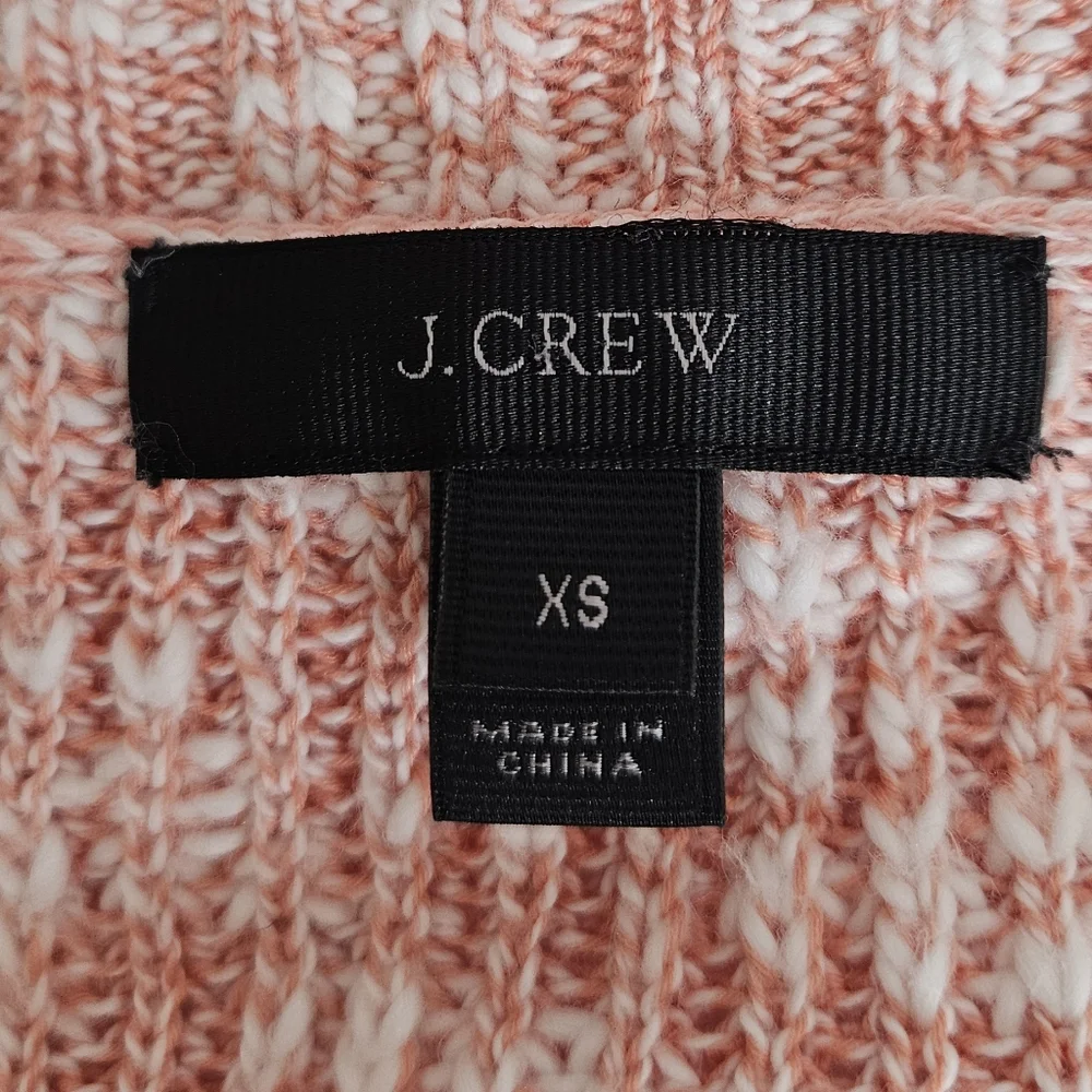 J. Crew Lightweight Marled Crewneck Sweater Pink Oversized XS